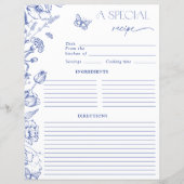 Elegant Something Blue Floral Vrijgezellenfeest Re (Voorkant)