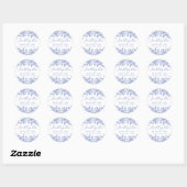 Elegant Something Blue voor ik bruidsfeest doe Ronde Sticker (Vel)