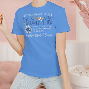 Elegant Something Blue Voor Ik Trouw Bruidsdiner Tri-Blend Shirt