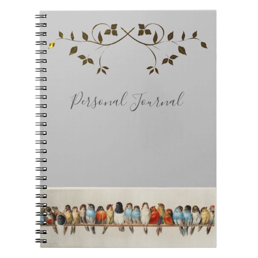 Elegant Songbird Journal Notitieboek (Voorkant)