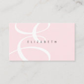 Elegant, Sophisticate Blush Pink Minimal Monogram Visitekaartje (Voorkant)