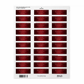 Elegant Sophisticated Bokeh Red Address Etiket (Full Sheet)