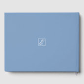 Elegant & Sophisticated Bord Sky Blue Baby shower Gastenboek (Achterkant)