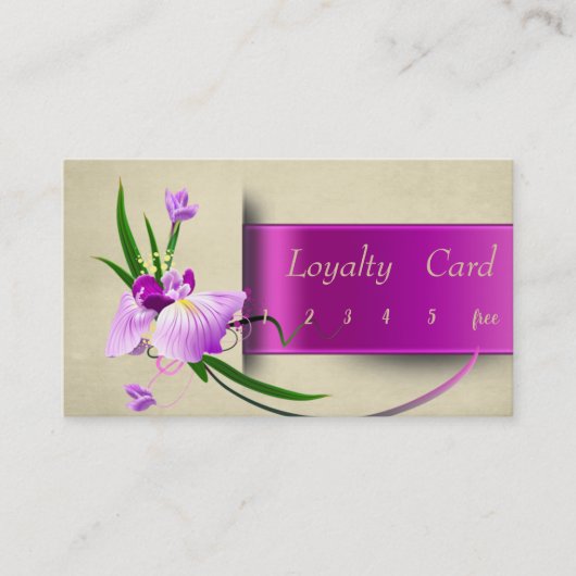 Elegant Sophisticated, Flower Loyalty Kaart (Voorkant)