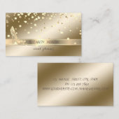 Elegant Sophisticated, Gold Confetti, High Heels Visitekaartje (Voorkant / Achterkant)