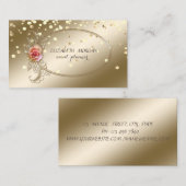 Elegant Sophisticated, Gold Confetti, Roos Visitekaartje (Voorkant / Achterkant)