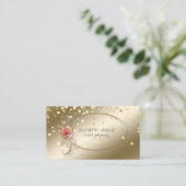 Elegant Sophisticated, Gold Confetti, Roos Visitekaartje (Staand voorkant)