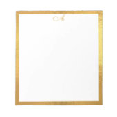 Elegant Sophisticated Gold Monogram Notitieblok (Voorkant)