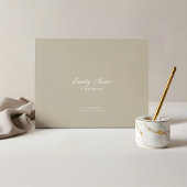 Elegant & Sophisticated Licht Tan Baby shower Gastenboek