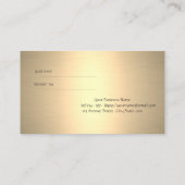 Elegant Sophisticated Luxury, Gold Referral-Kaart Aanbevelingskaartje (Achterkant)
