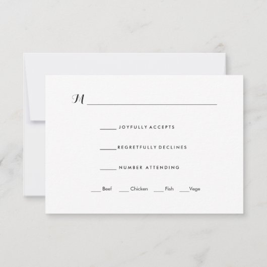 Elegant South Western Black en White RSVP Kaartje (Achterkant)