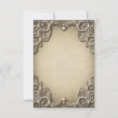 Elegant Southern Charm Rustic Burlap Table Number Kaart (Achterkant)