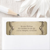 Elegant Southern Charm Rustic Burlap Wedding Etiket (Insitu)