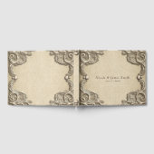 Elegant Southern Charm Rustic Burlap Wedding Gastenboek (Volledig)