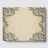 Elegant Southern Charm Rustic Burlap Wedding Gastenboek (Achterkant)