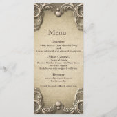 Elegant Southern Charm Rustic Burlap Wedding Menu (Voorkant)