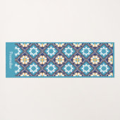 Elegant Southwest Blue Zen Yoga Namaste Yogamat (Achterkant (horizontaal))