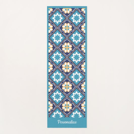 Elegant Southwest Blue Zen Yoga Namaste Yogamat (Voorkant)