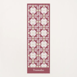 Elegant Southwest Burgundy Zen Yoga Namaste Yogamat