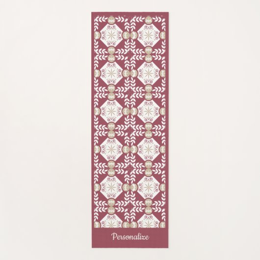 Elegant Southwest Burgundy Zen Yoga Namaste Yogamat (Voorkant)