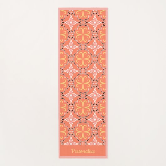 Elegant Southwest Pink Peach Design Yoga Namaste Yogamat (Voorkant)