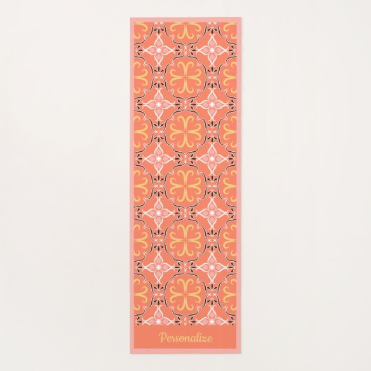 Elegant Southwest Pink Peach Design Yoga Namaste Yogamat (Achterkant)