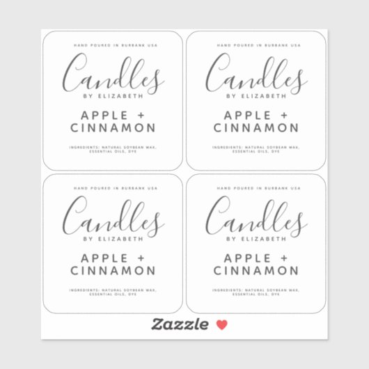 Elegant Soy Candle Clear Product Label (Vel)