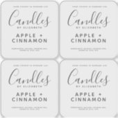 Elegant Soy Candle Clear Product Label (Voorkant)