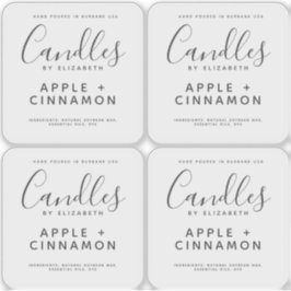 Elegant Soy Candle Clear Product Label