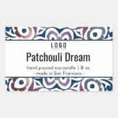 Elegant Spa Beauty productlabel Rechthoekige Sticker (Voorkant)