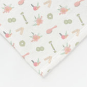Elegant Spa dingen met bloemenontwerp Fleece Deken (Hoek)