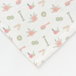 Elegant Spa dingen met bloemenontwerp Fleece Deken