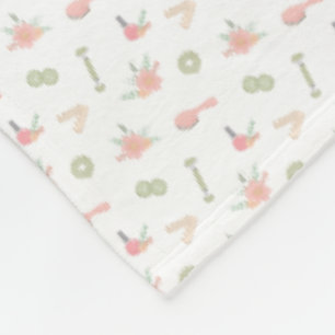 Elegant Spa dingen met bloemenontwerp Fleece Deken