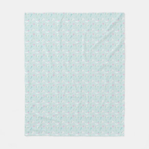 Elegant Spa-dingen met een blauw ontwerp voor roze Fleece Deken
