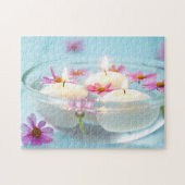 Elegant Spa Floating Candles and Flowers Legpuzzel (Horizontaal)
