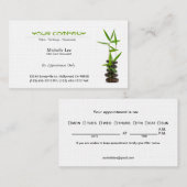 Elegant spa / Huidverzorger / Massage Zen Afsprakenkaartje (Voorkant / Achterkant)