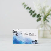 Elegant Spa Manager Visitekaartje - Blauwe wervelk (Staand voorkant)