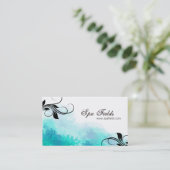 Elegant Spa Manager Visitekaartje Blauwgroen Blauw (Staand voorkant)