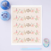 Elegant Spa Party labels op waterflessen Flyer (Enkel)