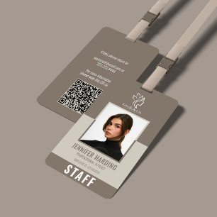 Elegant Spa & Salon Schoonheid Medewerker Badge