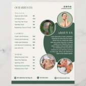 Elegant Spa & Salon Schoonheidsflyer Sjabloon Flyer (Achterkant)