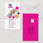 Elegant Spa Services Visitekaartje | Aangepaste Lo (Voorkant / Achterkant)
