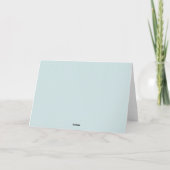 Elegant Spa-themed custom note faux-Silver/Blue Kaart (Achterkant)