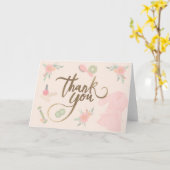 Elegant spa-themed Dank u de Kaart van het manuscr (Gele Bloem)