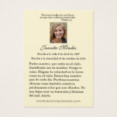 Elegant Spaans Jezus Rozen Religieuze Kaart (Achterkant)