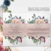 Elegant Spaans Roos Gold Quinceañera Folded