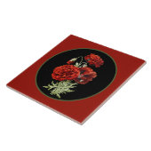 Elegant Spaanse rode papaver decor Tegeltje (Zijkant)