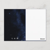 Elegant Space Theme Astronomy Moon Wedding Invitat Briefkaart (Achterkant)