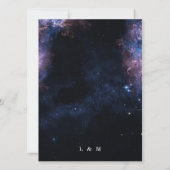 Elegant Space Theme Astronomy Moon Wedding Kaart (Achterkant)