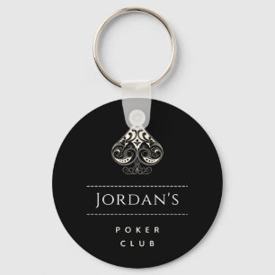 Elegant Spade Symbol Mannen Poker Club Casino & Na Sleutelhanger